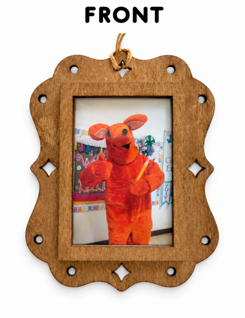 Commemorative 2026-27 Wood Dillo Photo Ornament